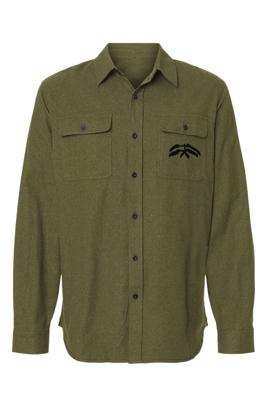 Mens Solid Flannel Shirt