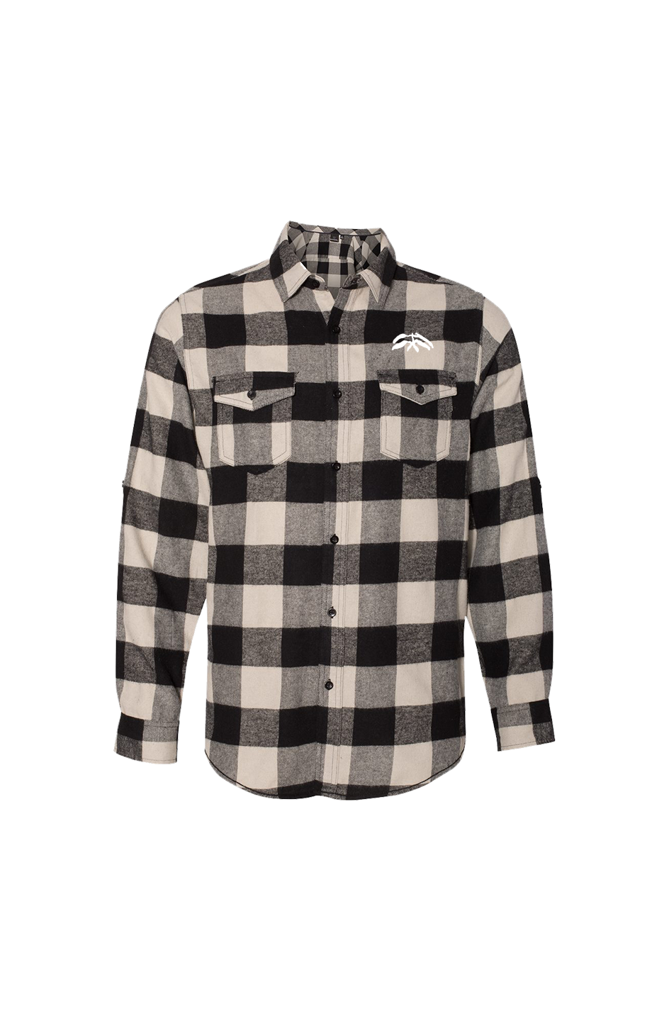 Long-Sleeve-Flannel-Ecru-And-Black