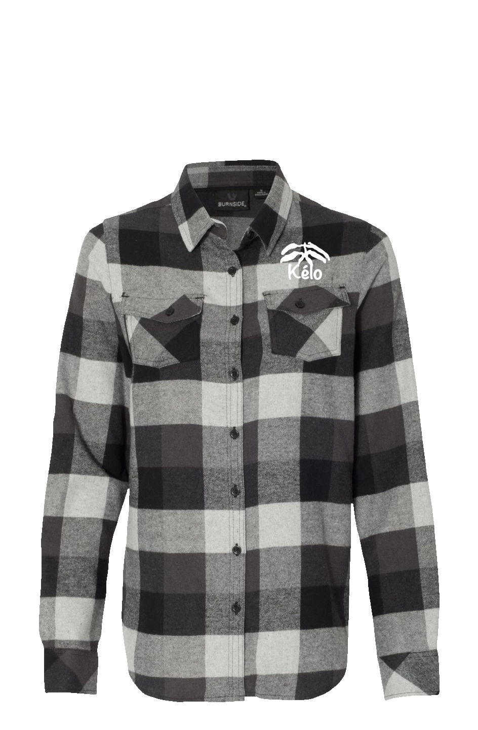 Womens Long Sleeve Grey Flannel