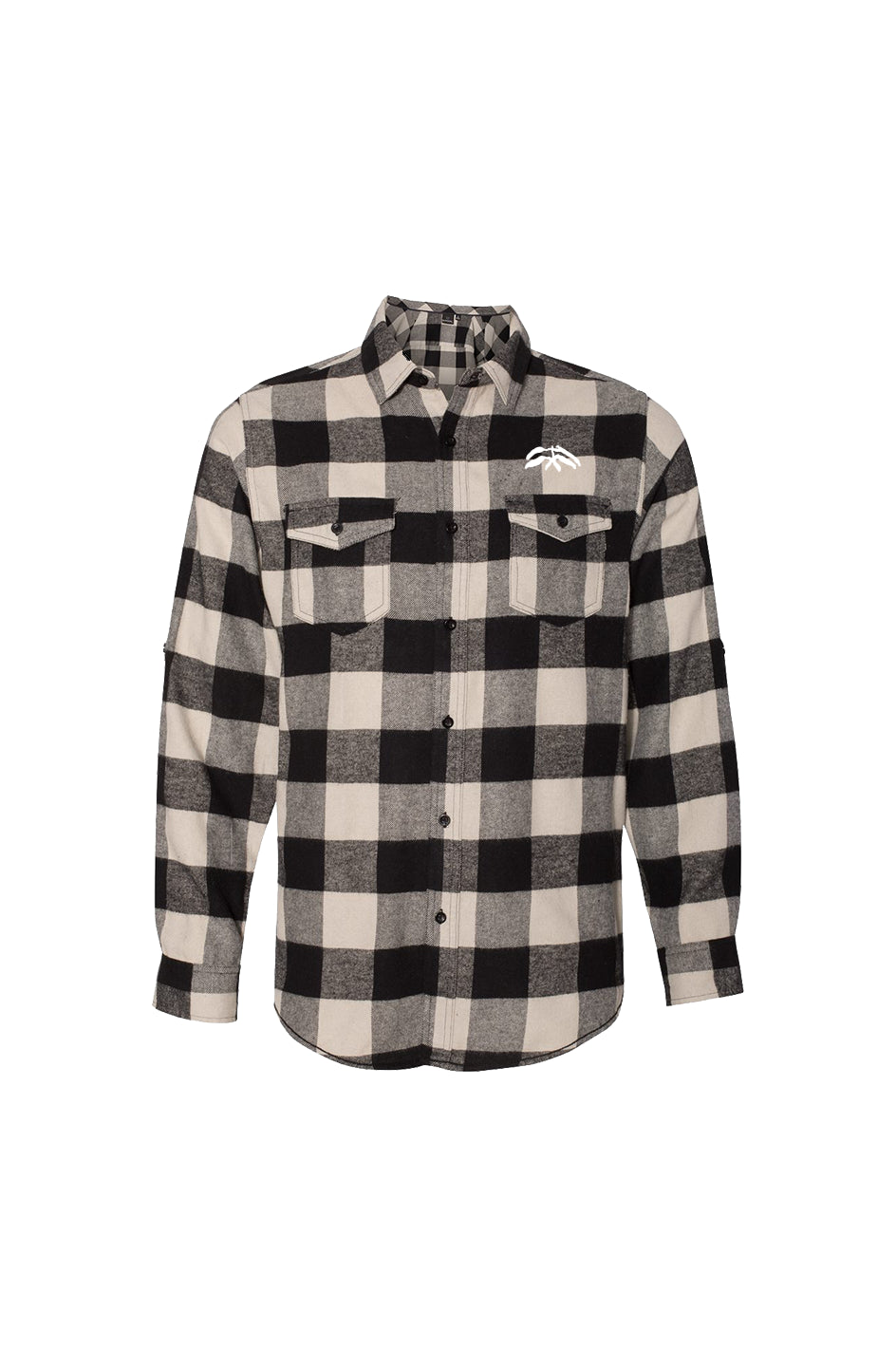 Long-Sleeve-Flannel-Ecru-And-Black