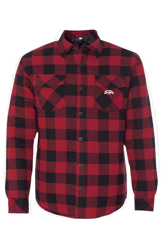 Mens Quilted Flannel Shirt Jacket